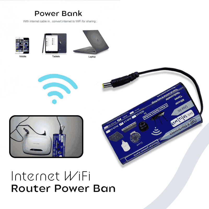 ( FREE HOME DELIVERY ) WiFi Router UPS Power Bank 9 Volts - 4 Hours Guaranteed Backup - Tp Link Tenda PTCL & Other Routers